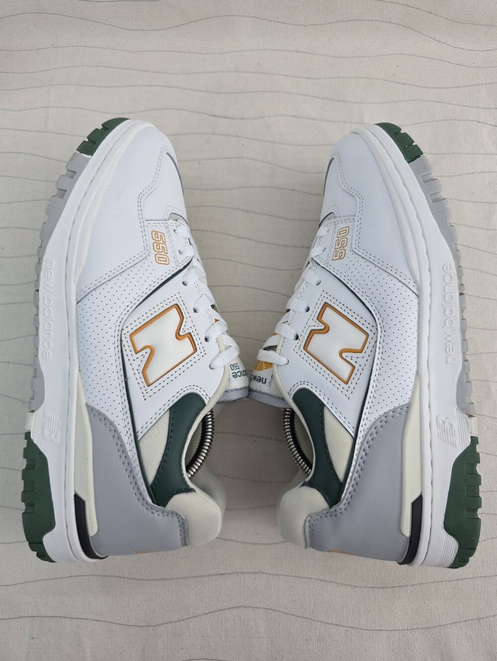 New Balance Mens 550 Nightwatch Pine Green/White Retro Sneakers BB550PWC Sz 10D - Picture 8 of 13